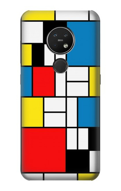 S3814 ピエトモンドリアン線画作曲 Piet Mondrian Line Art Composition Nokia 7.2 バックケース、フリップケース・カバー