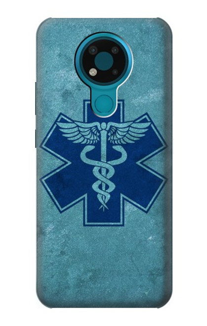 S3824 カドゥケウス医療シンボル Caduceus Medical Symbol Nokia 3.4 バックケース、フリップケース・カバー