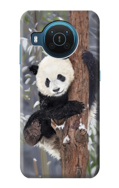 S3793 かわいい赤ちゃん雪パンダのペイント Cute Baby Panda Snow Painting Nokia X20 バックケース、フリップケース・カバー