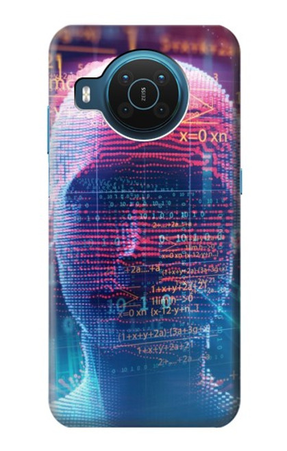 S3800 デジタル人顔 Digital Human Face Nokia X20 バックケース、フリップケース・カバー