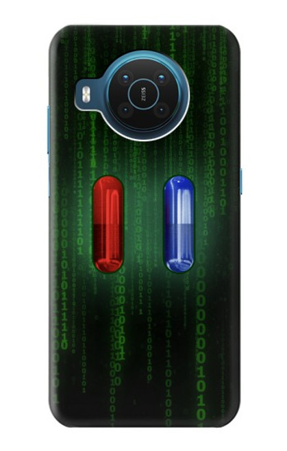 S3816 赤い丸薬青い丸薬カプセル Red Pill Blue Pill Capsule Nokia X20 バックケース、フリップケース・カバー