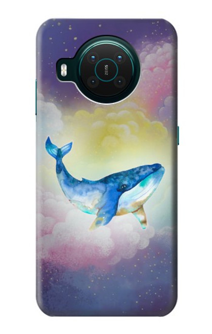 S3802 夢のクジラ パステルファンタジー Dream Whale Pastel Fantasy Nokia X10 バックケース、フリップケース・カバー