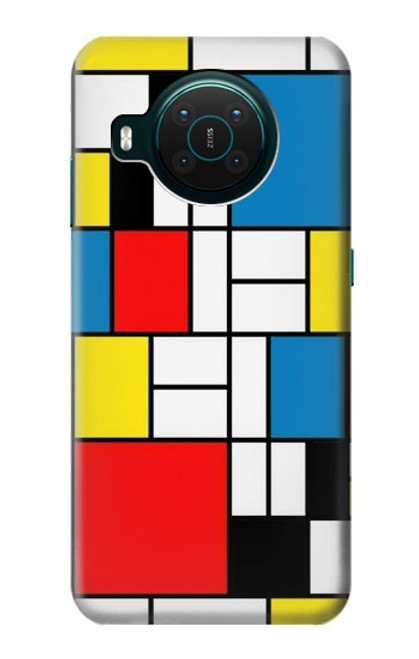 S3814 ピエトモンドリアン線画作曲 Piet Mondrian Line Art Composition Nokia X10 バックケース、フリップケース・カバー