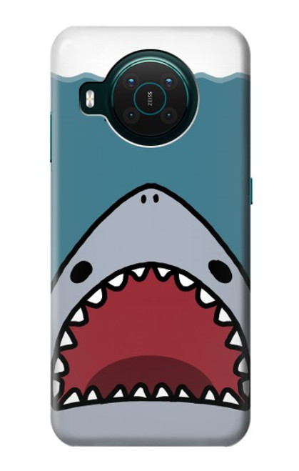 S3825 漫画のサメの海のダイビング Cartoon Shark Sea Diving Nokia X10 バックケース、フリップケース・カバー