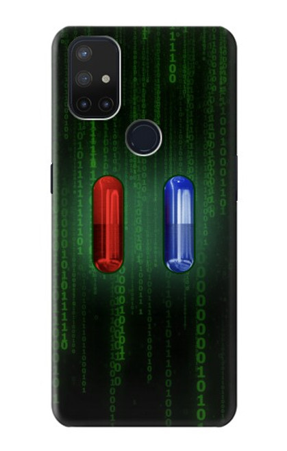 S3816 赤い丸薬青い丸薬カプセル Red Pill Blue Pill Capsule OnePlus Nord N10 5G バックケース、フリップケース・カバー