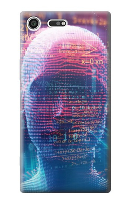 S3800 デジタル人顔 Digital Human Face Sony Xperia XZ Premium バックケース、フリップケース・カバー