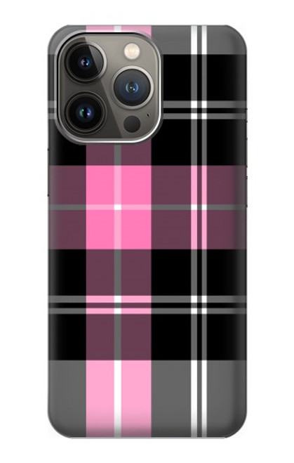S3091 ピンクの模様のパターン Pink Plaid Pattern iPhone 13 Pro バックケース、フリップケース・カバー