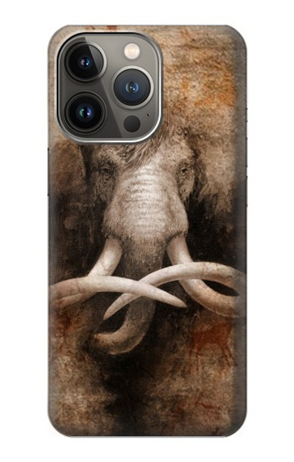 S3427 マンモス古代の洞窟芸術 Mammoth Ancient Cave Art iPhone 13 Pro バックケース、フリップケース・カバー