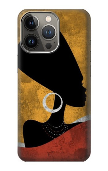 S3453 アフリカの女王ネフェルティティ African Queen Nefertiti Silhouette iPhone 13 Pro バックケース、フリップケース・カバー
