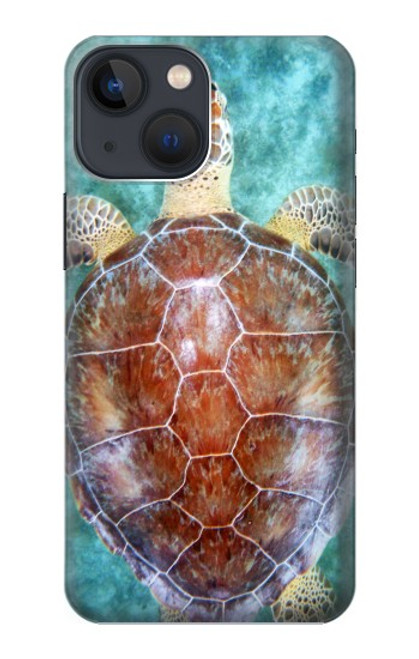 S1424 ウミガメ Sea Turtle iPhone 13 mini バックケース、フリップケース・カバー