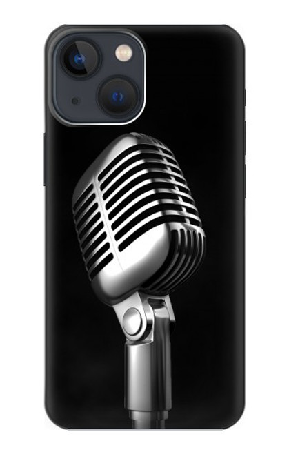 S1672 レトロ マイク ジャズ音楽 Retro Microphone Jazz Music iPhone 13 mini バックケース、フリップケース・カバー