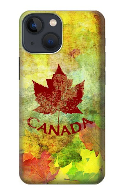 S2523 カナダ秋のメープルリーフ Canada Autumn Maple Leaf iPhone 13 mini バックケース、フリップケース・カバー