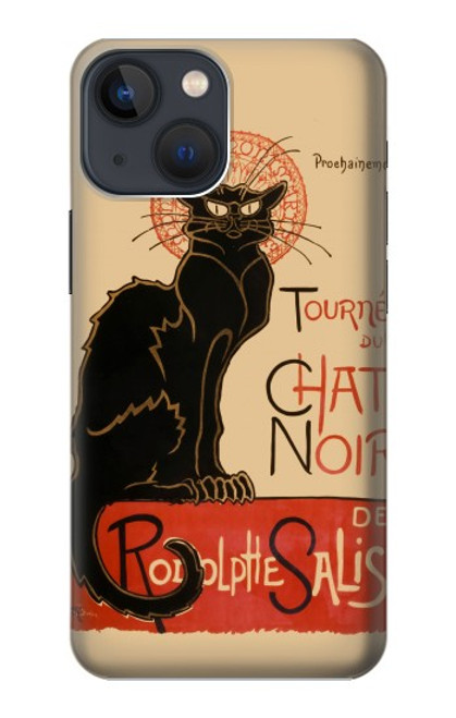 S2739 チャットノワール 黒猫 ヴィンテージ Chat Noir Black Cat Vintage iPhone 13 mini バックケース、フリップケース・カバー