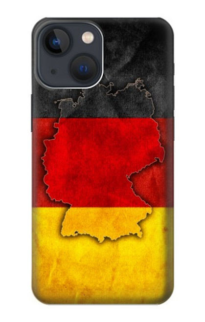 S2935 ドイツ旗地図 Germany Flag Map iPhone 13 mini バックケース、フリップケース・カバー