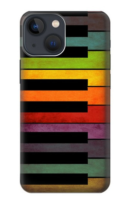 S3451 カラフルなピアノ Colorful Piano iPhone 13 mini バックケース、フリップケース・カバー