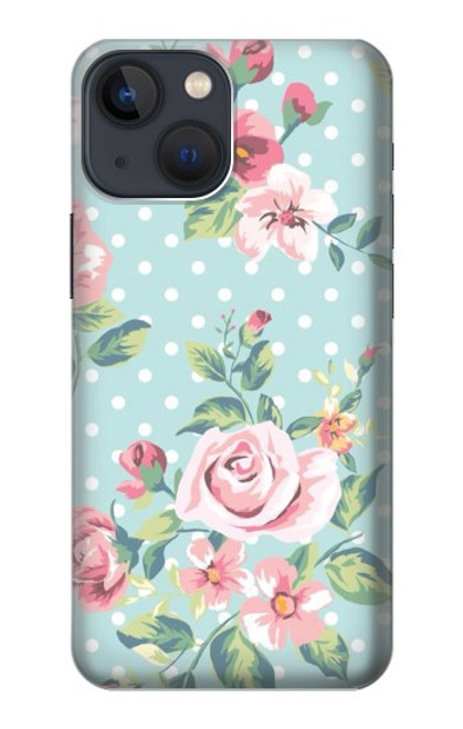 S3494 ヴィンテージローズポルカドット Vintage Rose Polka Dot iPhone 13 mini バックケース、フリップケース・カバー