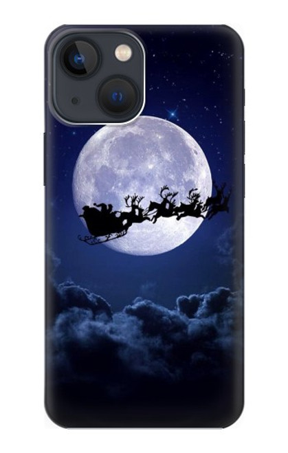 S3508 クリスマスサンタ Xmas Santa Moon iPhone 13 mini バックケース、フリップケース・カバー