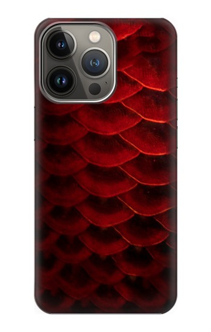 S2879 レッドアロワナのスケール Red Arowana Fish Scale iPhone 13 Pro Max バックケース、フリップケース・カバー