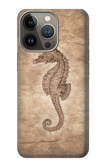 S3214 タツノオトシゴスケルトン化石 Seahorse Skeleton Fossil iPhone 13 Pro Max バックケース、フリップケース・カバー