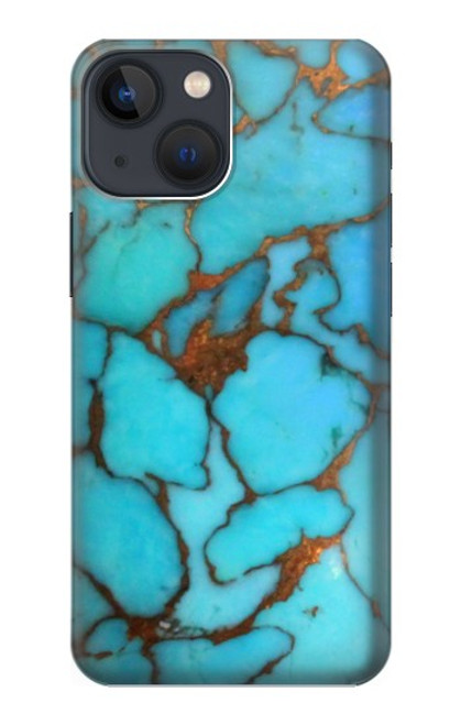 S2685 アクアターコイズ宝石グラフィックプリント Aqua Turquoise Gemstone Graphic Printed iPhone 13 バックケース、フリップケース・カバー