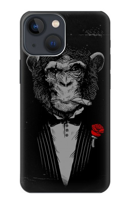 S3167 面白いマフィア猿 Funny Gangster Mafia Monkey iPhone 13 バックケース、フリップケース・カバー