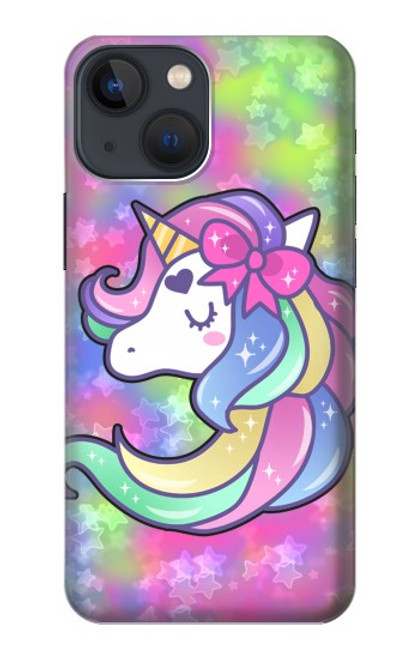 S3264 パステルユニコーン Pastel Unicorn iPhone 13 バックケース、フリップケース・カバー