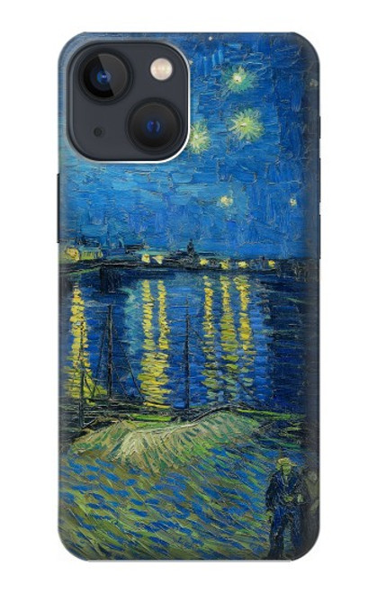S3336 ヴァン・ゴッホローソンの星空 Van Gogh Starry Night Over the Rhone iPhone 13 バックケース、フリップケース・カバー