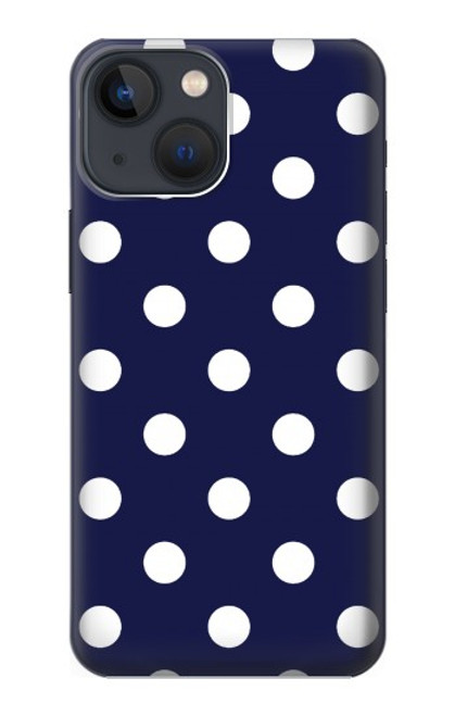 S3533 ブルーの水玉 Blue Polka Dot iPhone 13 バックケース、フリップケース・カバー