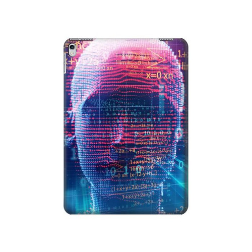 S3800 デジタル人顔 Digital Human Face iPad Air 2, iPad 9.7 (2017,2018), iPad 6, iPad 5 タブレットケース
