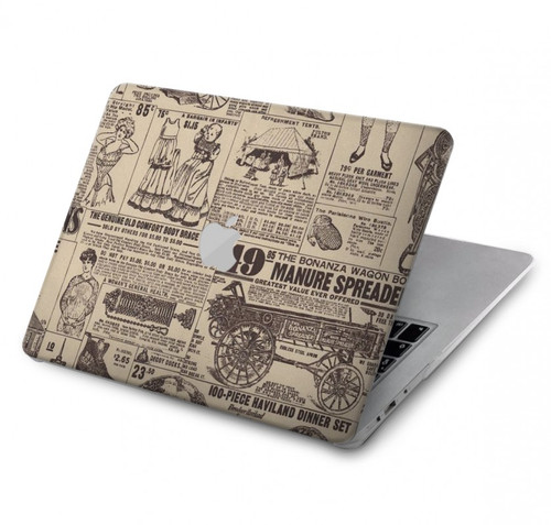 S3819 レトロなヴィンテージ紙 Retro Vintage Paper MacBook 12″ - A1534 ケース・カバー