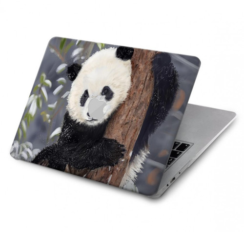 S3793 かわいい赤ちゃん雪パンダのペイント Cute Baby Panda Snow Painting MacBook Pro 13″ - A1706, A1708, A1989, A2159, A2289, A2251, A2338 ケース・カバー