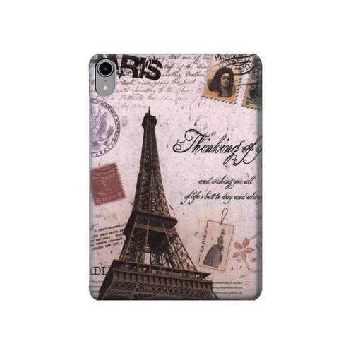 S2211 パリエッフェル塔ポストカード Paris Postcard Eiffel Tower iPad mini 6 7, iPad mini (2021,2024) タブレットケース