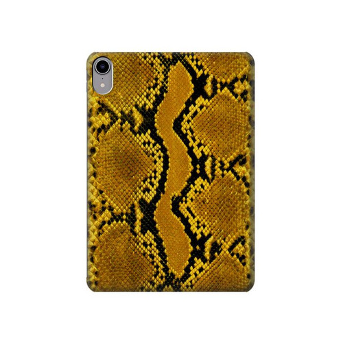 S3365 黄パイソンの皮膚 グラフィックプリント Yellow Python Skin Graphic Print iPad mini 6, iPad mini (2021) タブレットケース