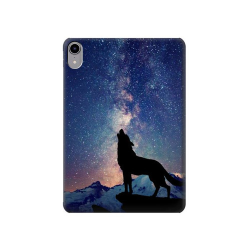 S3555 狼 Wolf Howling Million Star iPad mini 6 7, iPad mini (2021,2024) タブレットケース