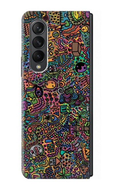 S3815 サイケデリックアート Psychedelic Art Samsung Galaxy Z Fold 3 5G バックケース、フリップケース・カバー