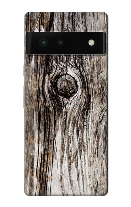 S2844 古い木材樹皮 グラフィック Old Wood Bark Printed Google Pixel 6 バックケース、フリップケース・カバー