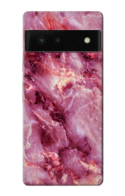 S3052 ピンクの大理石のグラフィックプリント Pink Marble Graphic Printed Google Pixel 6 バックケース、フリップケース・カバー