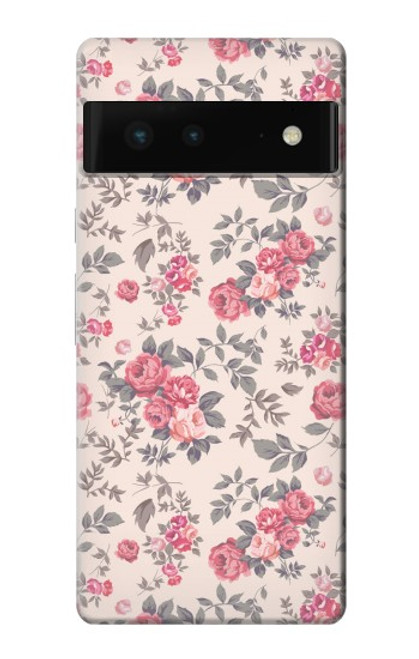 S3095 ヴィンテージ・バラ Vintage Rose Pattern Google Pixel 6 バックケース、フリップケース・カバー