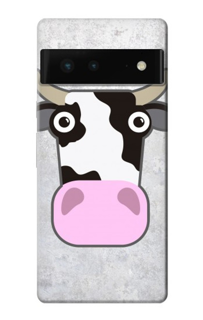 S3257 牛の漫画 Cow Cartoon Google Pixel 6 バックケース、フリップケース・カバー
