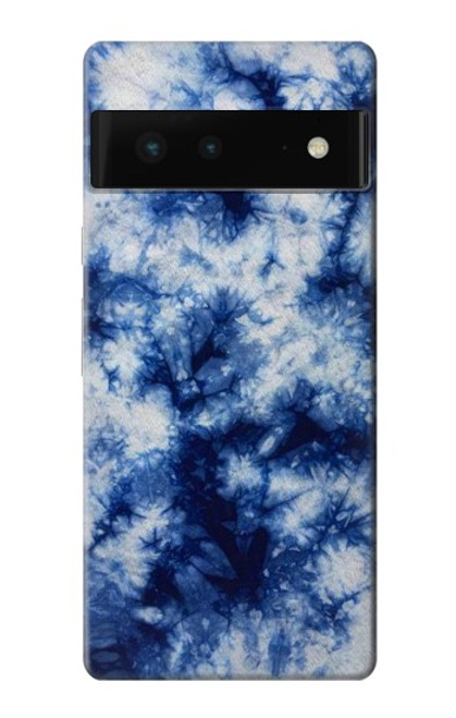 S3439 インディゴタイダイ Fabric Indigo Tie Dye Google Pixel 6 バックケース、フリップケース・カバー