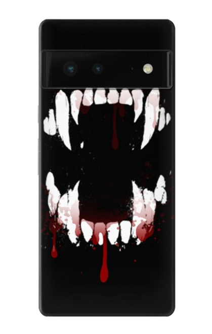S3527 吸血鬼の歯 Vampire Teeth Bloodstain Google Pixel 6 バックケース、フリップケース・カバー