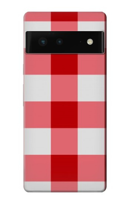 S3535 レッドギンガム Red Gingham Google Pixel 6 バックケース、フリップケース・カバー