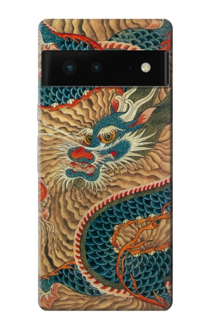 S3541 ドラゴンクラウドペインティング Dragon Cloud Painting Google Pixel 6 バックケース、フリップケース・カバー