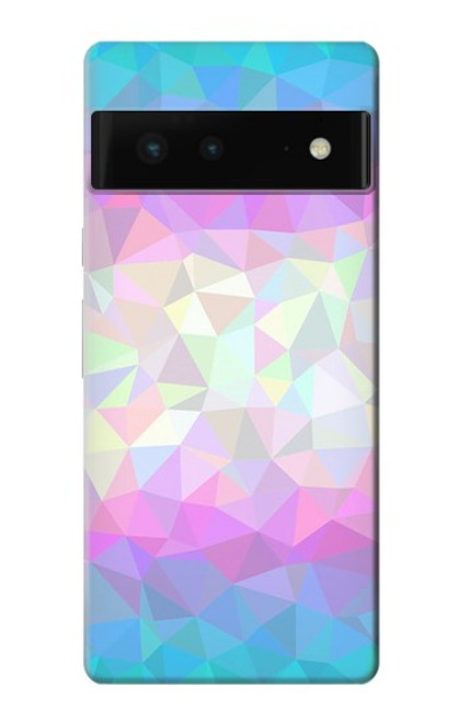 S3747 トランスフラッグポリゴン Trans Flag Polygon Google Pixel 6 バックケース、フリップケース・カバー