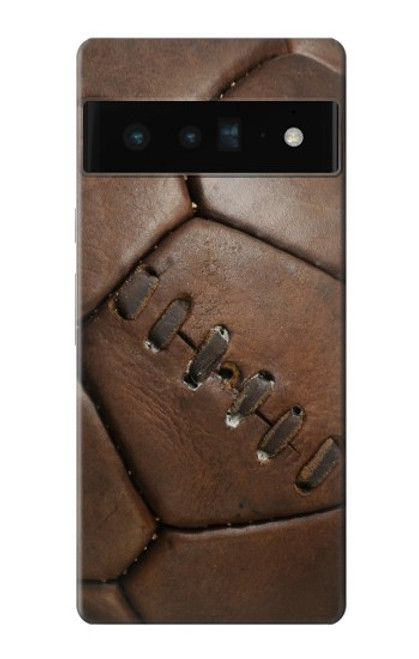 S2661 ヴィンテージレザーサッカーグラフィックプリント Vintage Soccer Football Graphic Google Pixel 6 Pro バックケース、フリップケース・カバー