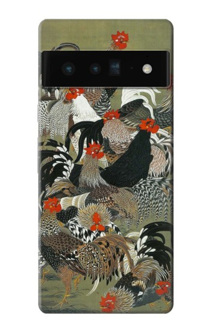 S2699 伊藤若冲 Ito Jakuchu Rooster Google Pixel 6 Pro バックケース、フリップケース・カバー