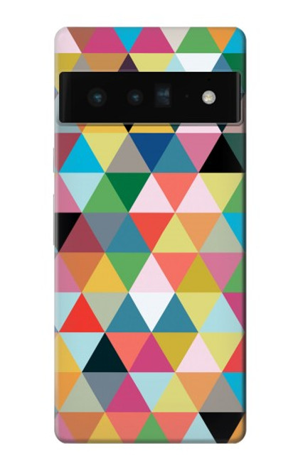 S3049 三角形の鮮やかな色 Triangles Vibrant Colors Google Pixel 6 Pro バックケース、フリップケース・カバー