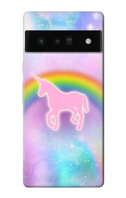 S3070 レインボーユニコーンパステル Rainbow Unicorn Pastel Sky Google Pixel 6 Pro バックケース、フリップケース・カバー