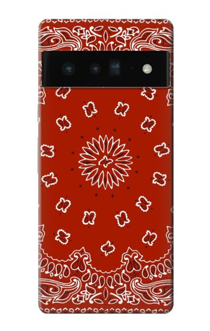 S3355 赤バンダナパターン Bandana Red Pattern Google Pixel 6 Pro バックケース、フリップケース・カバー