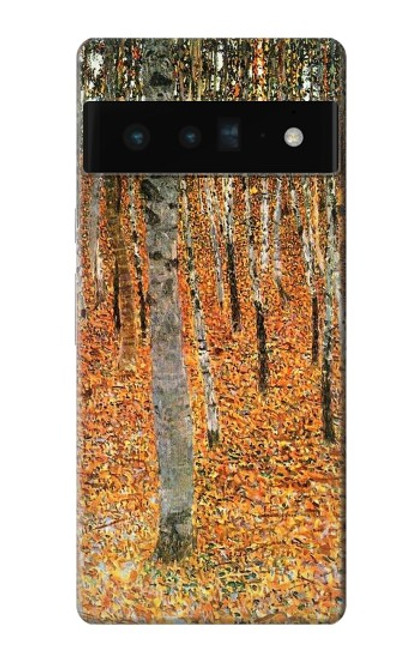 S3380 グスタフ・クリムト バーチフォレスト Gustav Klimt Birch Forest Google Pixel 6 Pro バックケース、フリップケース・カバー